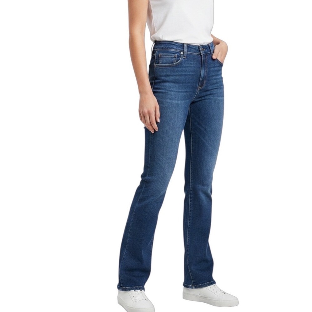 Levi's 726 High Rise Flare Jeans Sz  30 Dark Wash Blue Stretch Classic Denim Y2K